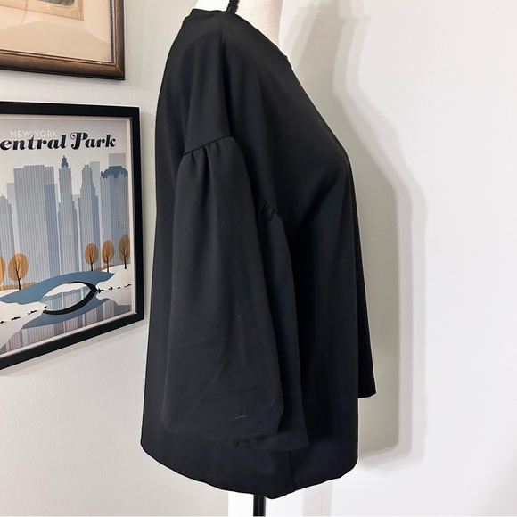 COS Black Oversized Boxy Long Sleeve Tee SZ M - Picture 3 of 5